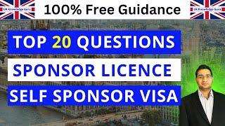 UK Sponsor Licence Self Sponsor Visa Route | Most Common Questions and Answers 2024