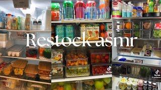 Restock asmr tiktok compilation|fridge,kitchen restock