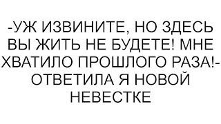 -Уж извините, но здесь вы жить не будете! Мне хватило прошлого раза!- ответила я новой невестке