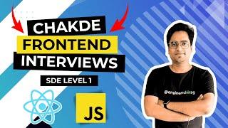 2.5 Years Experienced React JS Interview  | Chakde Frontend Interview EP - 21