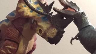 Gorgosaurus vs pachyrhinosaurus stop motion
