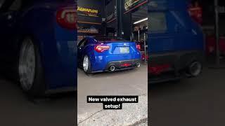 Valved exhaust cold start, revs, driving - full catless exhaust + supercharger - BRZ/FRS/86 #Shorts