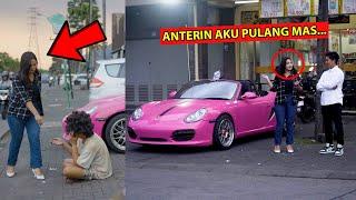 GEMBEL SULTAN BAHAGIAIN CEWE CANTIK YG LAGI GALAU !? Jalan2 Pake Mobil Sport !!!