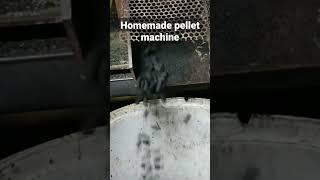Homemade pellet machine.
