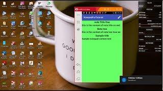 How To Create Simple Note Pad android app part two