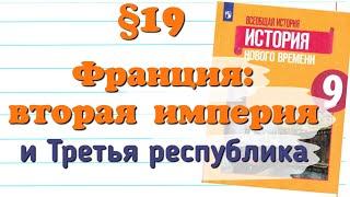 Краткий пересказ §19 Франция: Вторая империя и Третья республика. История 9 класс. Юдовская.