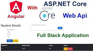 Angular with Asp.Net Core web Api Full Stack Crud Application