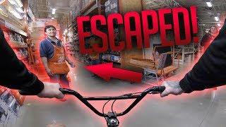 *ESCAPED* RIDING A BMX INSIDE HOME DEPOT!