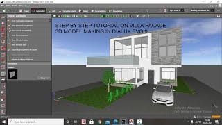 Step by Step tutorial on Villa Façade 3D model making in Dialux Evo 9