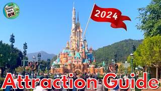 Hong Kong Disneyland ATTRACTION GUIDE - 2024 - All rides & Shows + NEW World of Frozen land