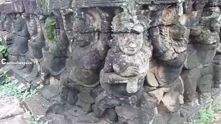 13th century Elephant Terrace  Foundation , Terrace of Elephant , Angkor Thom city