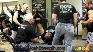 Robert Wilkerson - 630 lb. RAW Bench Press