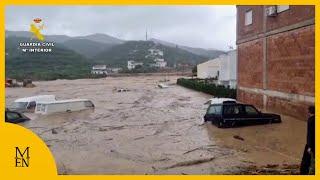 Streets in Malaga flooded, two weeks after devastating Valencia storm