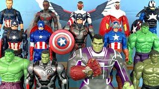 5 Hulk, 6 Captain America, 2 Falcon - Action Figures, Avengers Infinity War, Avengers Endgame