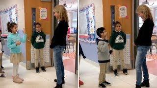 Students Greet Deaf Teacher With Sign Language Each Morning