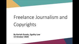 Copyrights for freelance journalists