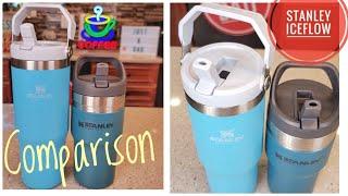 Stanley Ice Flow Water Bottle Tumbler with Straw Comparison   I LOVE THEM BOTH!