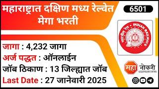 Maharashtra South Central Railway Recruitment 2024 | SCR Apprentice 2024 | ITI Job Vacancy 2024