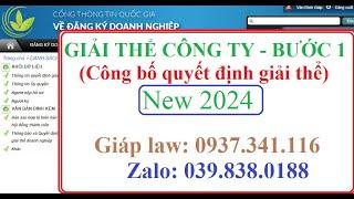 Hướng dẫn giải thể bước 1 công ty qua mạng mới nhất 2024 (có lời)