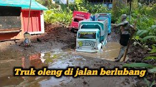 Tragedi truk oleng terjebak lumpur ||versi miniatur truk ||