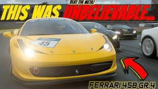  LOTS of CRASHES can I SURVIVE? Ferrari vs Lamborghini... Beat the META Gr.4.. || Gran Turismo 7