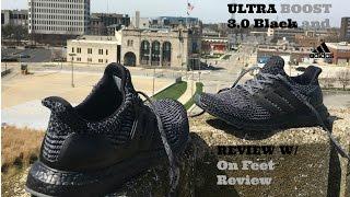 Adidas Ultra Boost Black&Silver review W/On feet review (tardy pickup)