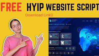 New HYIP Website Free Script In Professional Design Available || HYIP Website Source Code