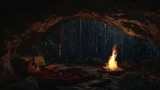 Deep Sleep In Cave - Dark Ambience With Campfire Sounds For Sleep Better And Healing After Tired Day