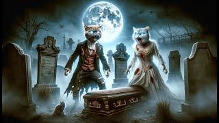 Cat Couple Arguing to Death, Still Fighting as Zombies! #aicatstory #cat #catlover #cutecat