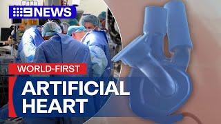 WORLD-FIRST: Aussie man leaves hospital with totally artificial heart | 9 News Australia