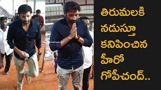 Telugu Cinema Actor Gopichand Spotted Walking To Tirumala