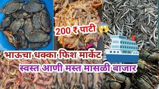 भाऊचा धक्का फिश मार्केट । Bhaucha Dhakka Macchi Market | Wholesale Fish Market In Mumbai