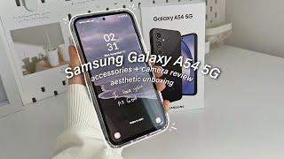 Samsung Galaxy A54 5G aesthetic unboxing | accessories + camera test 