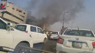 Fire break out century tower kalma chowk lahore