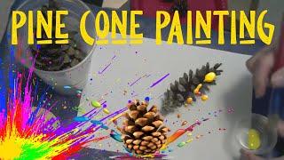 Kids Craft Lab: Pine Cone Painting!
