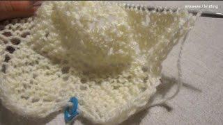 Knitting Shawls / Corner 1 - 2 / 33 - 42 rows