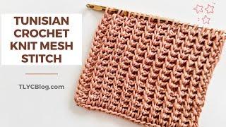 LOOKS LIKE KNITTING! Tunisian Knit Mesh Stitch | Tunisian Crochet for BEGINNERS