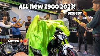 All new kawasaki z900 2023 | Delivery | white Red #z900 #kawasaki #delivery #newbike #girlsreactions