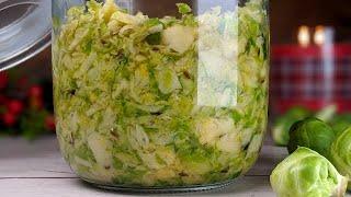 Brussel sprout sauerkraut / How to store vegetables for winter / Fermentation