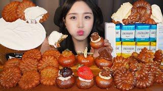 SUB) STICKY AND CHEWY COOKIES KOREAN DESERT YAKGWA & ICE CREAM ASMR MUKBANGㅣNO TALKING