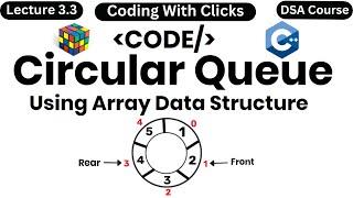 Circular Queue Using Array | Circular Queue in DSA C++ | Circular Queue Operations in Data Structure