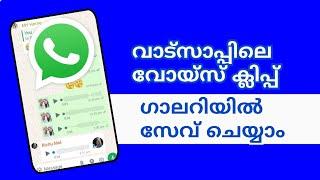 how to save WhatsApp voice clip to gallery