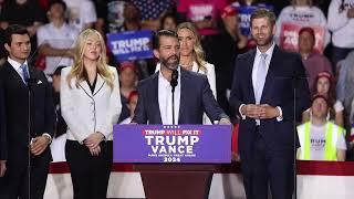 Donald Trump's children speak at final rally of the 2024 campaign