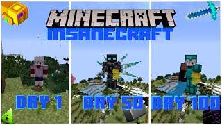 I Survived Over 100 Days In Minecraft Insane Craft... And This is What Happened... ft. Ssundee