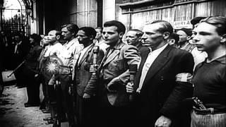 French Resistance Forces fight against Nazi forces in Paris, France. HD Stock Footage