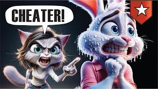 The World's Angriest Cat Girlfriend vs. Cheater Bunny | Funny Cartoon