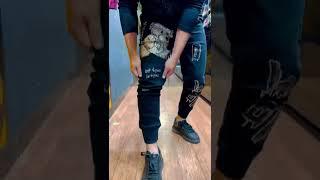 Imp primium denim patch track pants for men #fashion #short (️ please subscribe)