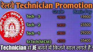 Technician ka Promotion kese hota hai / रेलवे टेक्निशियन का प्रमोशन कितने साल बाद होती है l..