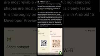 Android 16 DP1: Wi-Fi QR code sharing gets a cute Material You makeover