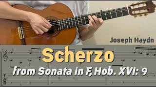 Scherzo, from Sonata in F / Haydn (Guitar) [Notation + TAB]